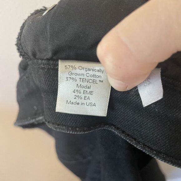 Reformation High And Skinny Faded Black Destroyed Organic Cotton Modal Sz 28 - Picture 9 of 10